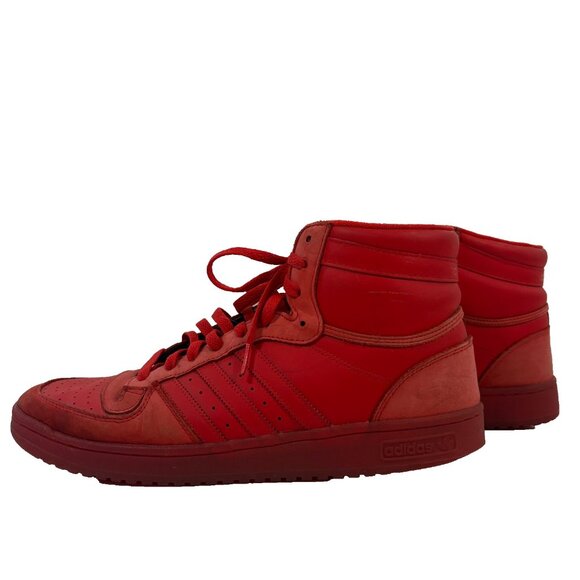 Adidas Top Ten Shoes Mens Size 13 RB Vivid Red High Top Leather - Picture 1 of 7